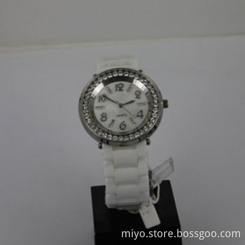 Stainless steel case/ceramic bracelet watch, fancy, novelty and stones items, OEM/ODM orders welcome